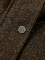 Women's Short Stand-Collar Double-Face Wool Coat