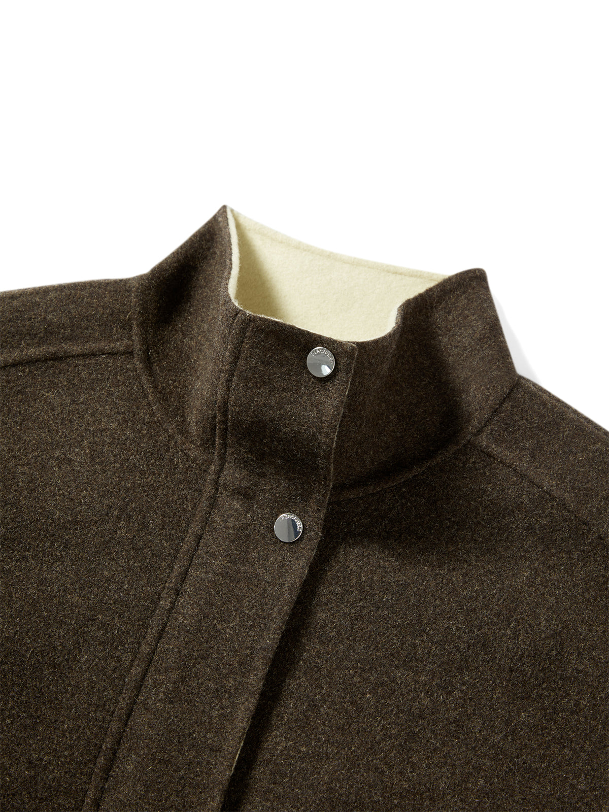 Women's Short Stand-Collar Double-Face Wool Coat