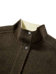 Women's Short Stand-Collar Double-Face Wool Coat