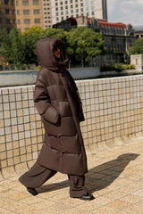 Women's Quilted Extra Long Parka Down Coat