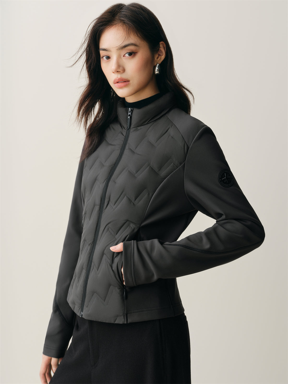 Women's Cropped Slim-Fit Down Jacket