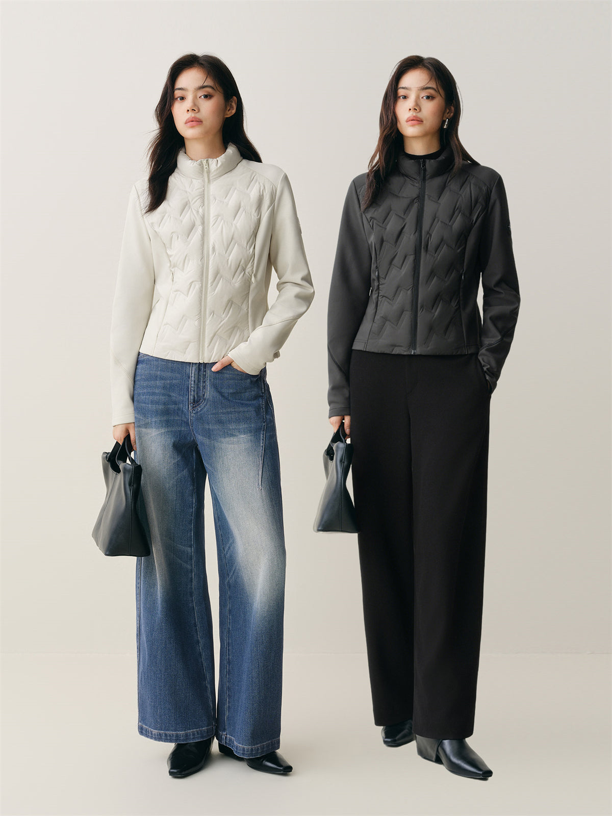 Women's Cropped Slim-Fit Down Jacket