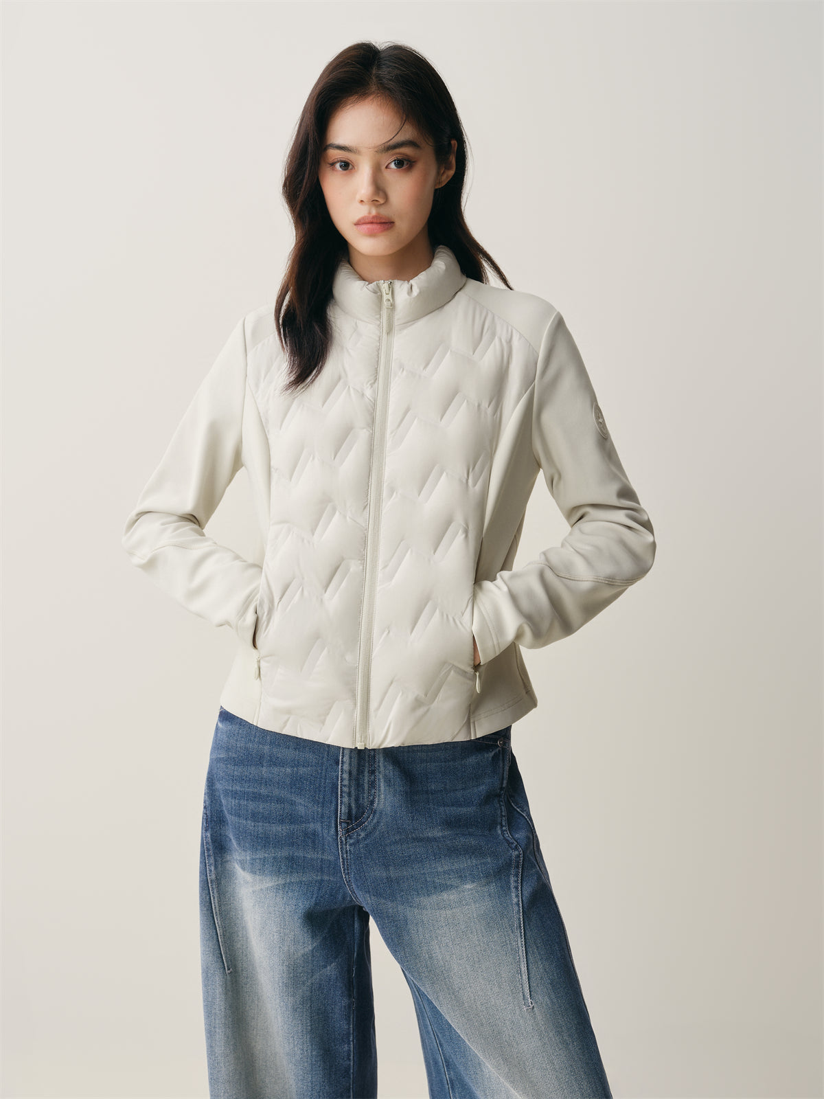 Women's Cropped Slim-Fit Down Jacket