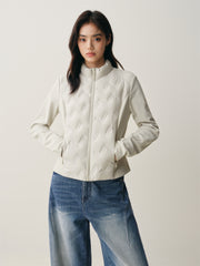 Women's Cropped Slim-Fit Down Jacket