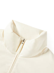 Women's Short Down Jacket with Ruched Hem