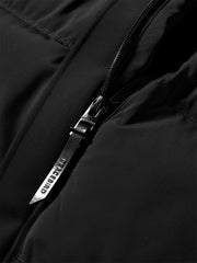 Women's Long Down Coat with Back Print