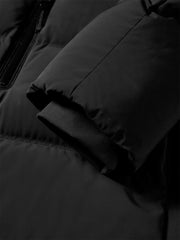 Women's Long Down Coat with Back Print