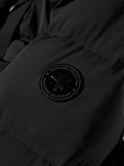 Women's Long Down Coat with Back Print