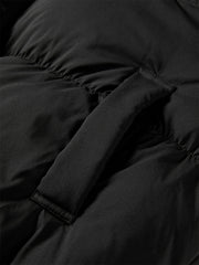 Women's Knit-Panel Short Oversized Down Jacket