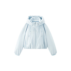Women's Casual Hortob¨¢gy Goose Down Hooded Puffer Jacket