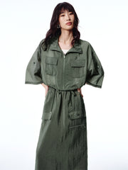 Women's Cropped Acetate Utility Jacket