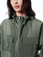 Women's Cropped Acetate Utility Jacket