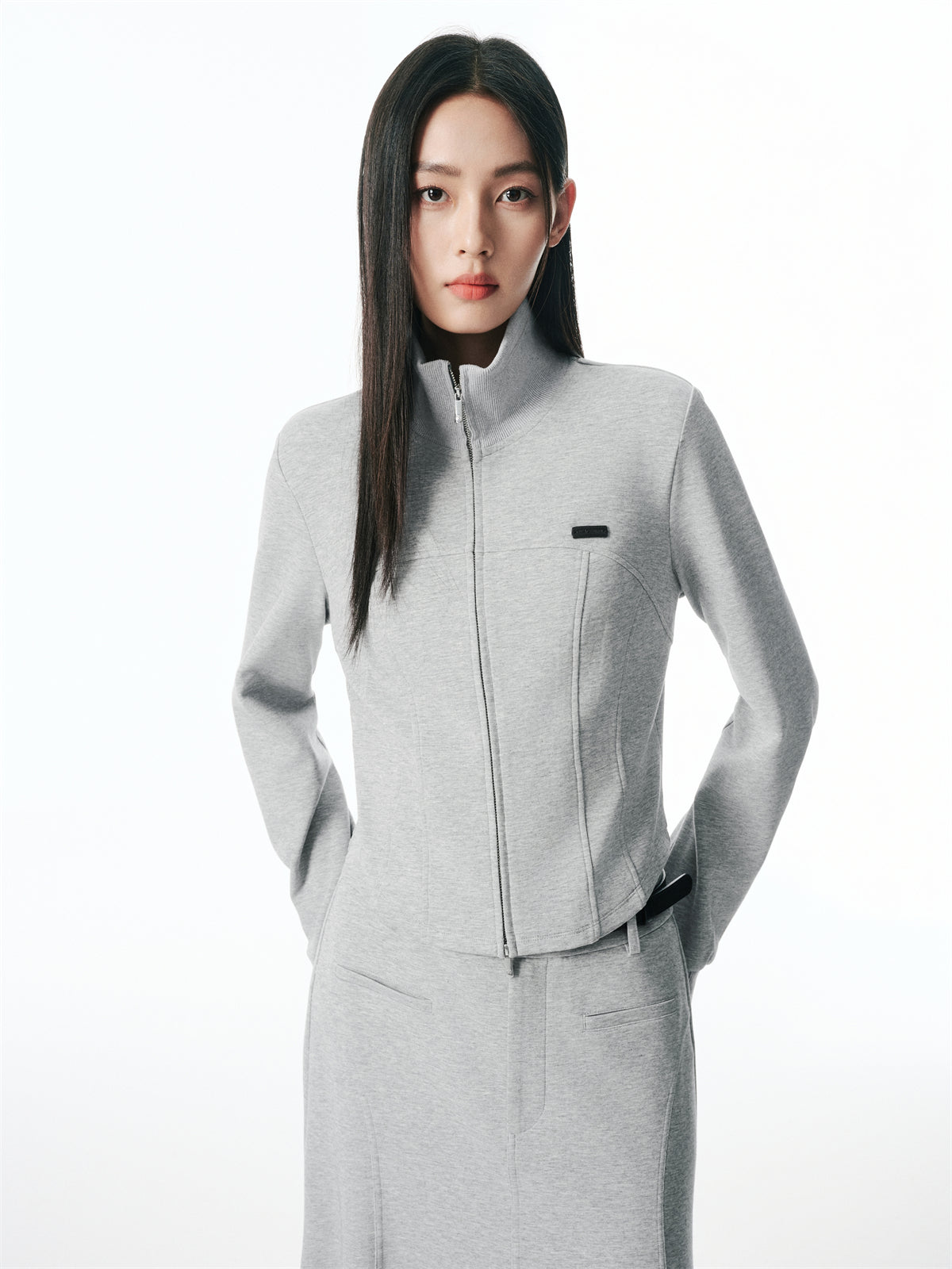 Women's Cropped Sports-Inspired Jacket