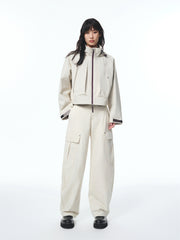 Women's Boxy Cropped Outdoor Hooded Jacket