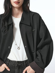 Women's Relaxed Fit Long Drawstring Jacket