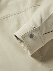 Women's Barn-Style Contrast PU Collar Jacket
