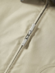 Women's Barn-Style Contrast PU Collar Jacket