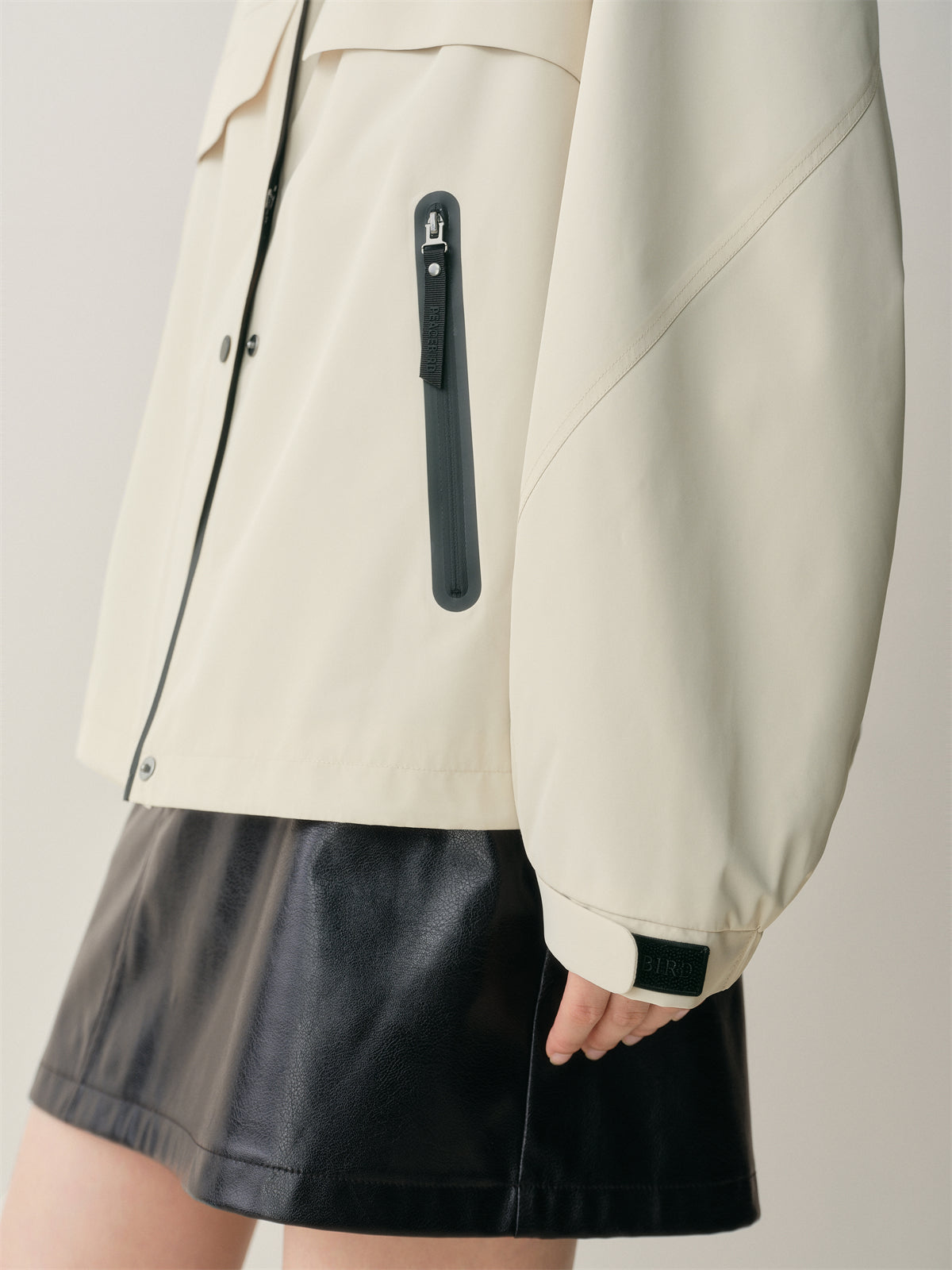 Women's Oversized Outdoor Jacket with Contrast Details