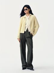 Women's Short Moto-Style Faux Suede Jacket