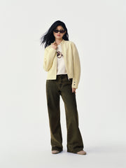 Women's Short Moto-Style Faux Suede Jacket