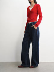 Women's Lyocell Wide-Leg Jeans