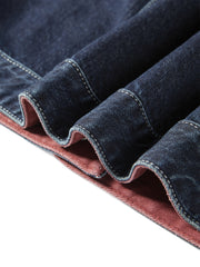 Women's Embroidered Denim Jacket with Contrast Details