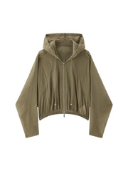Women Casual Thin Hooded Coat