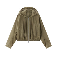 Women Casual Thin Hooded Coat