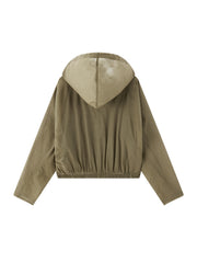 Women Casual Thin Hooded Coat