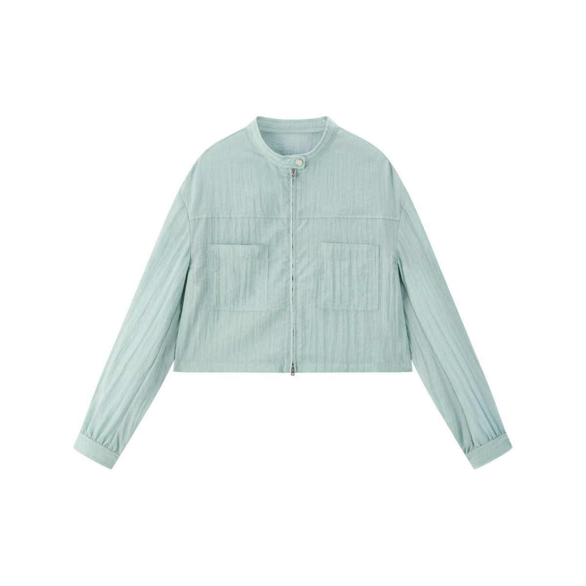 Women's Casual Short Shirt-Style Stand-Collar Jacket