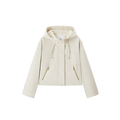 Women's Light Outdoor Cropped Hooded Jacket