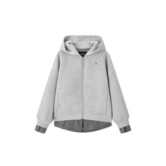 Women's Casual Collegiate Plaid Sweatshirt Jacket
