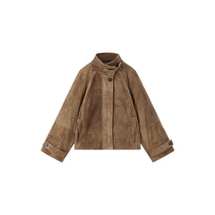 Women's Vintage Structured Suede Leather Jacket