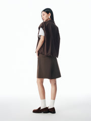 Women's Brown Utility-Inspired Casual Set