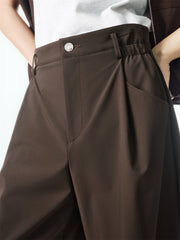 Women's Brown Utility-Inspired Casual Set