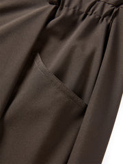 Women's Brown Utility-Inspired Casual Set