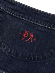 Women's Oversized Denim Vest with Statement Buttons