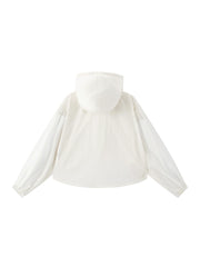 Women's Casual Pearlescent Hooded Shacket