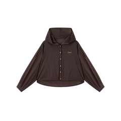 Women's Casual Lightweight Hooded  Shirt Jacket