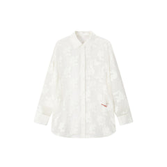 Women's Casual Heavy Jacquard Long-Sleeve Shirt