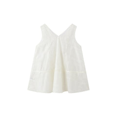 Women's Sleeveless V-Neck Lace Embroidered Top