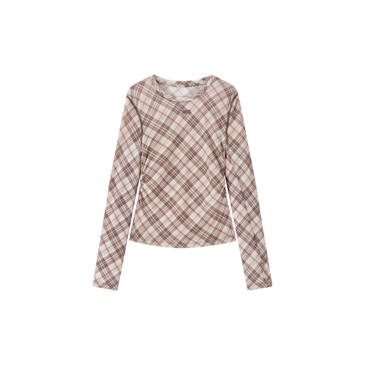 Women's Casual Plaid Waist-Gathered Skin Jacket