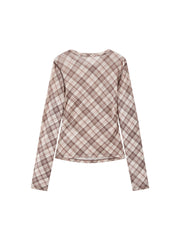 Women's Casual Plaid Waist-Gathered Skin Jacket