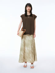 Women's Letter Print Cap Sleeve T-Shirt