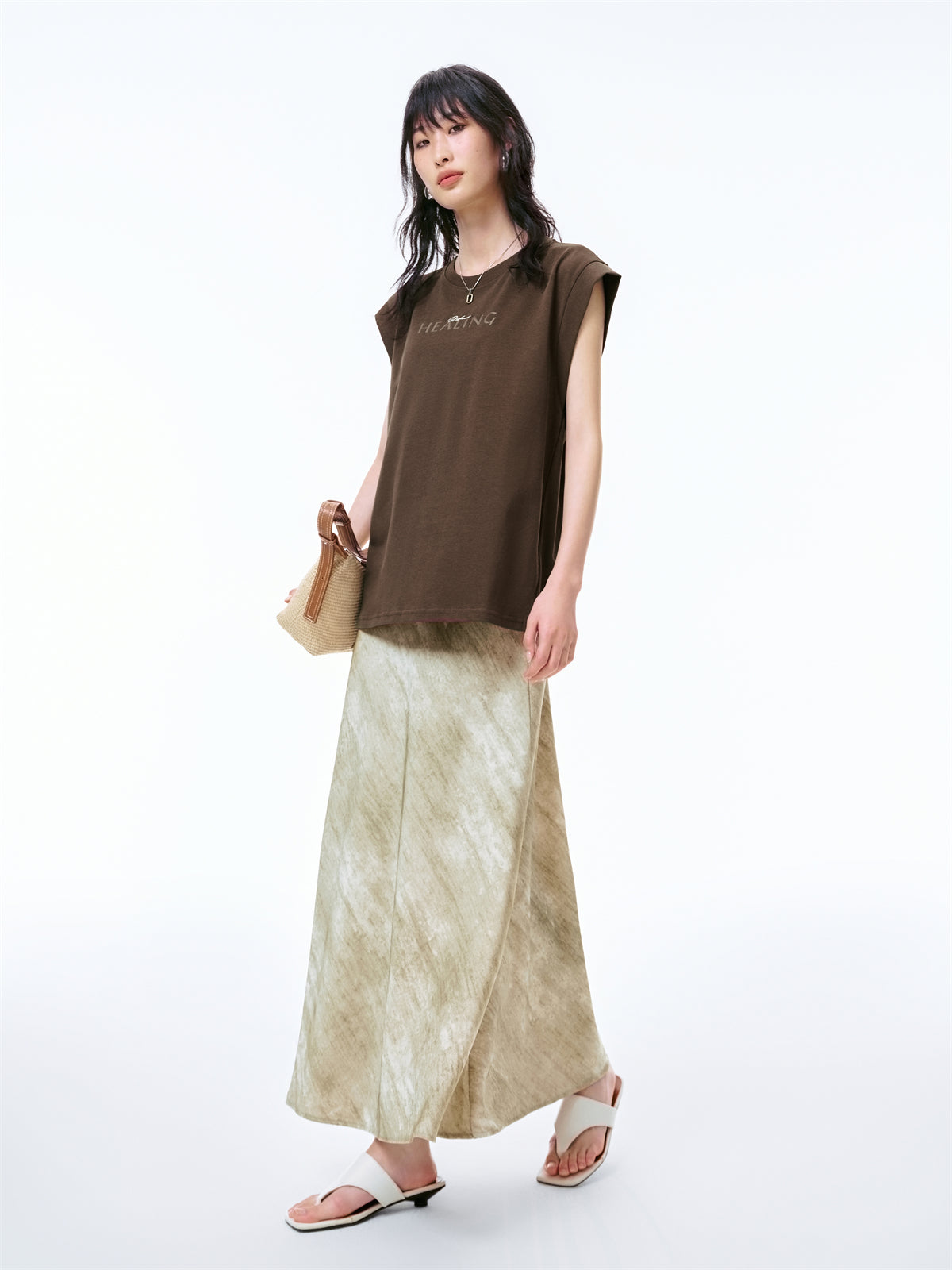 Women's Letter Print Cap Sleeve T-Shirt