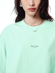 Women's Mint Cooling Oversized Graphic T-Shirt