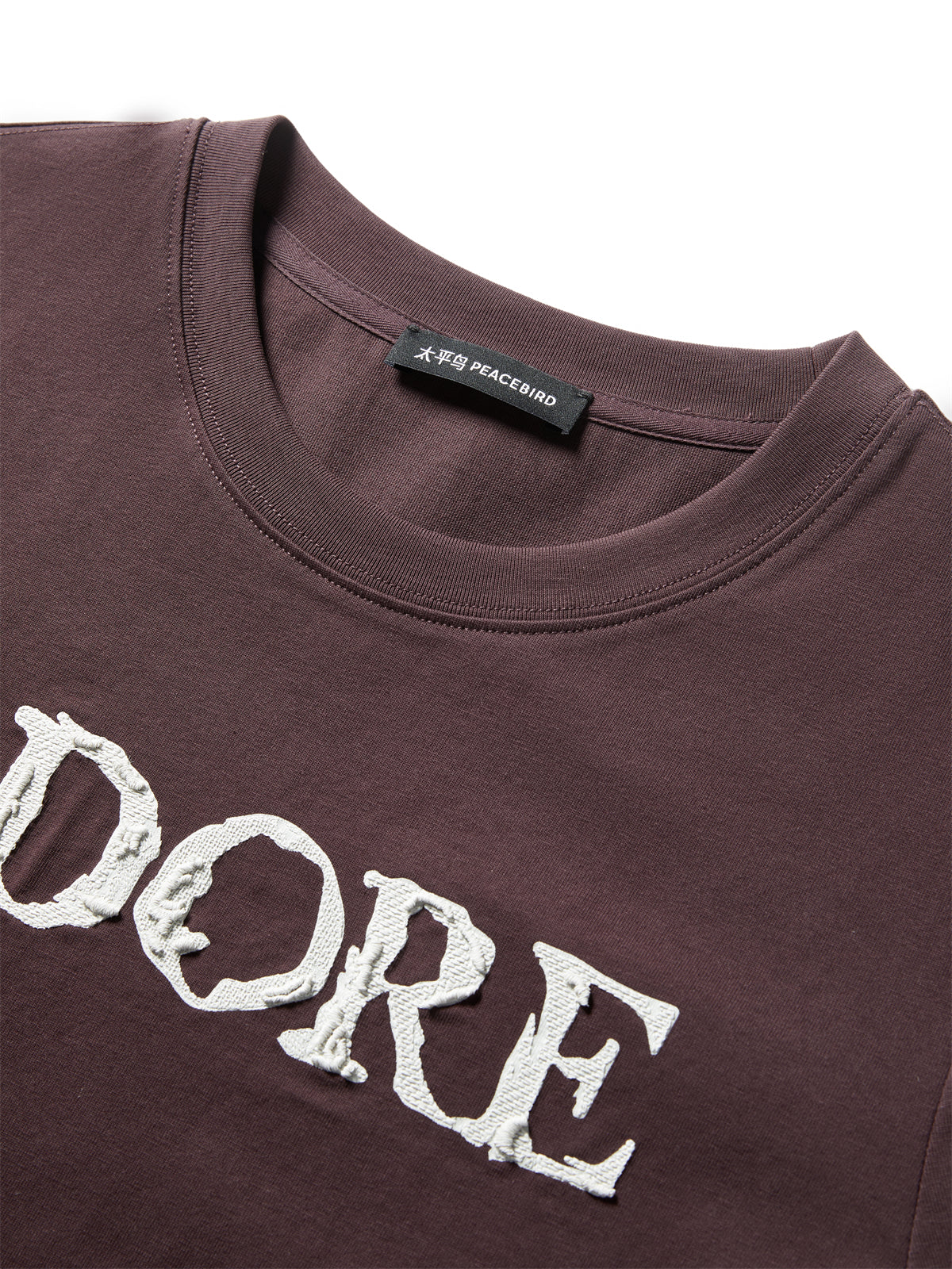 Women's Raised Letter Embroidery T-Shirt