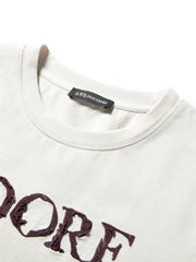 Women's Raised Letter Embroidery T-Shirt