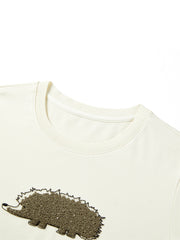 Women's Animal Embroidery T-Shirt
