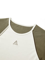 Women's Contrast Slim-Fit Cropped T-Shirt
